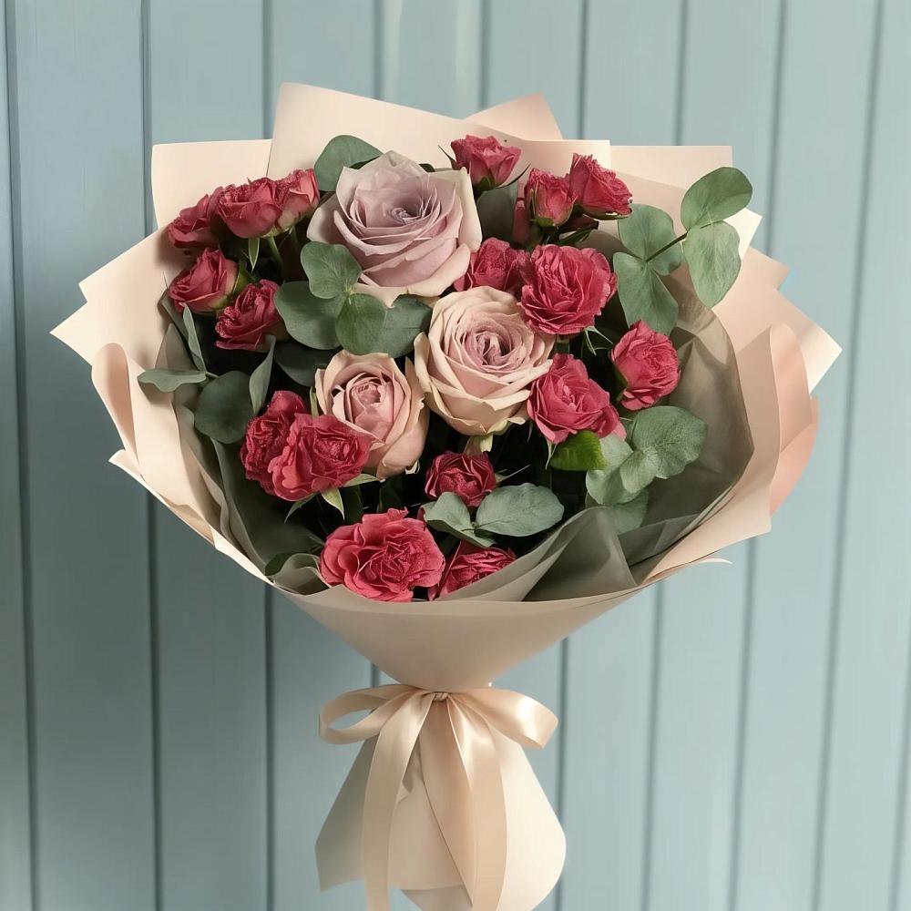 Букет цветов из: Гвоздики и Розы в Суровикино