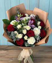 Букет цветов из:  Розы и Альстромерии #REPLACE_PRED# Суровикино