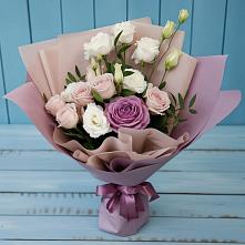 Букет цветов из:  Розы и Лизиантусы #REPLACE_PRED# Суровикино