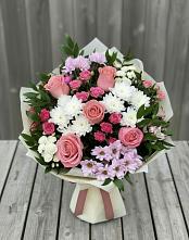 Букет цветов из:  Альстромерии, Гвоздики, Розы и Хризантемы #REPLACE_PRED# Суровикино