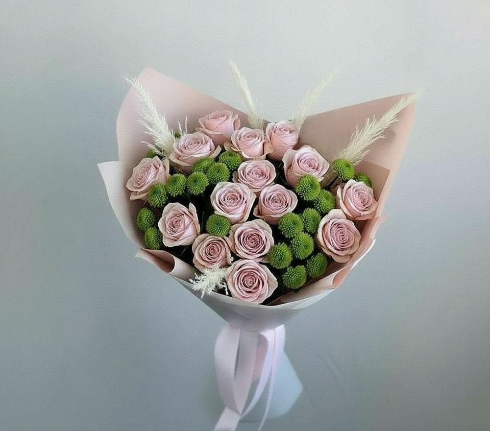 Букет цветов из: Розы и Хризантемы в Суровикино