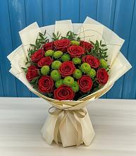 Букет цветов из:  Розы и Хризантемы #REPLACE_PRED# Суровикино