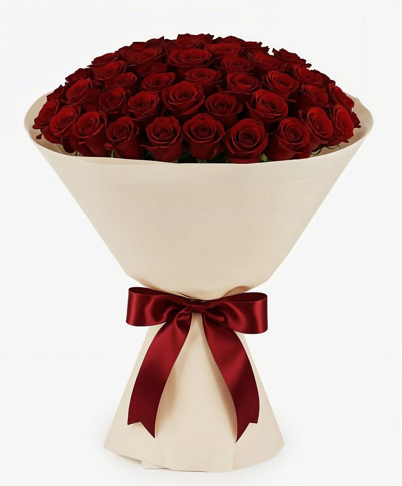 Букет 101 Бордовая роза Блэк Бакарра в Суровикино